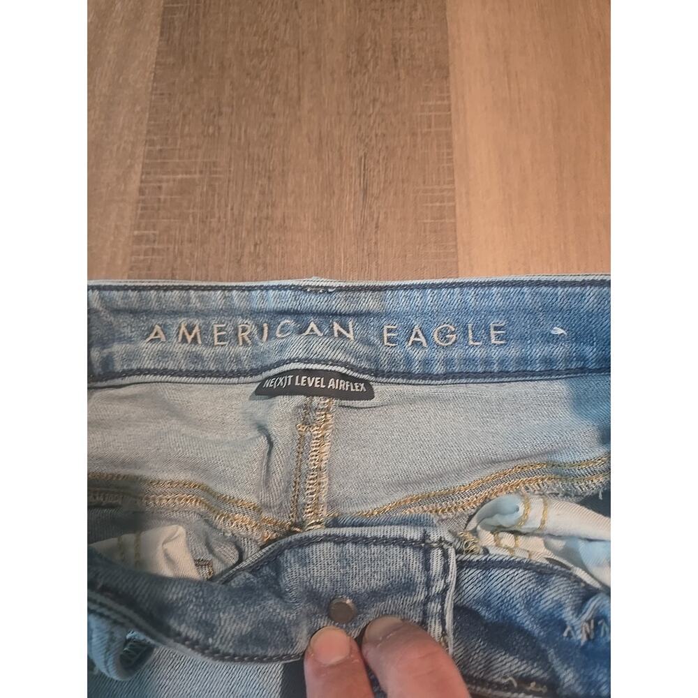 American Eagle Outfitters Skinny Light Blue Distressed Denim Jeans Women - Picture 6 of 16
